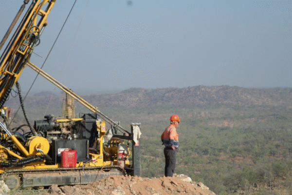 Senior Geologist "Trevor" admiring the view at Sugar Bag Hill